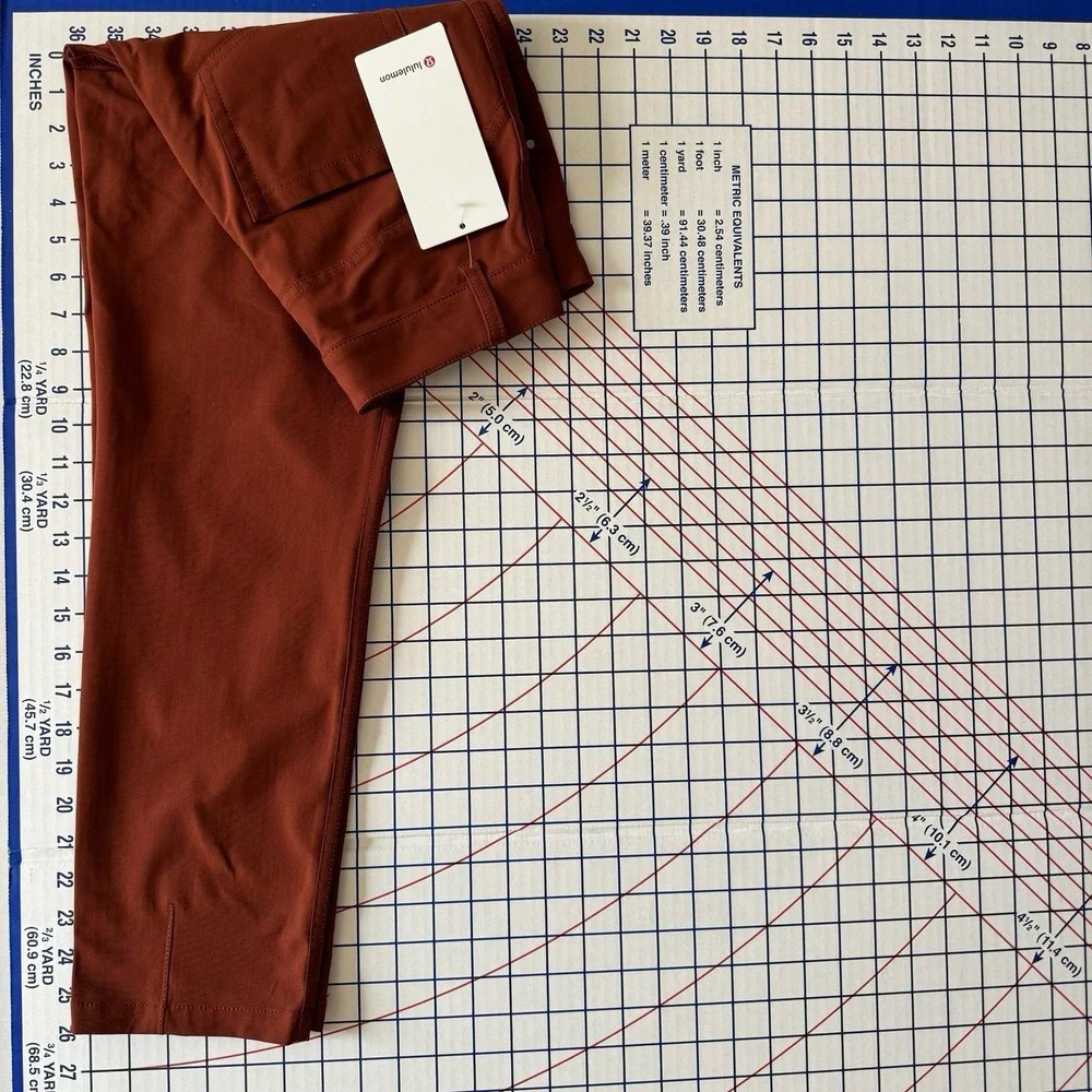 Lululemon Womens City Sleek 5 Pocket Pant 7/8 Size 6 Terracotta Orange